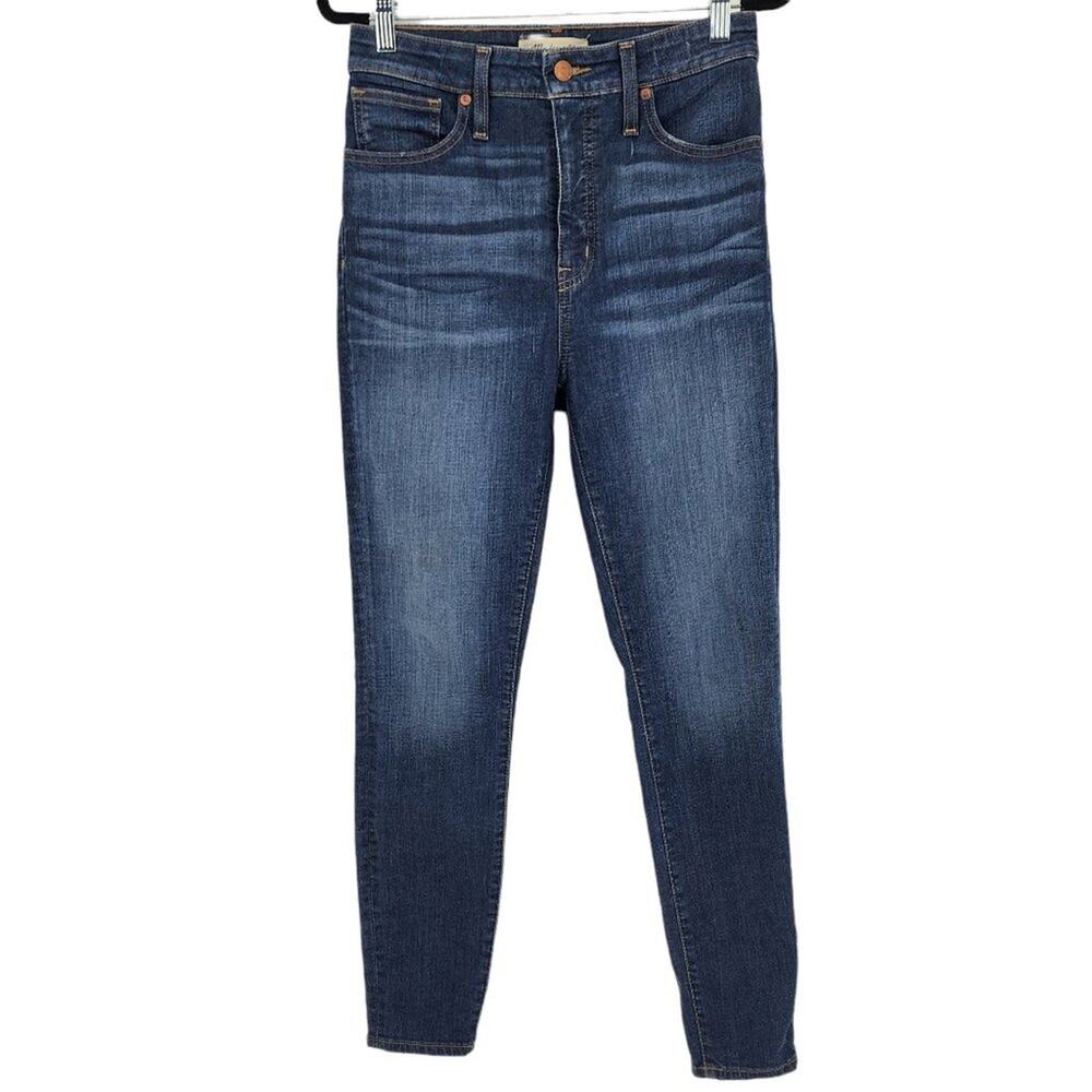 Madewell Women's Dark Wash Curvy High Rise Skinny Jeans Size 28